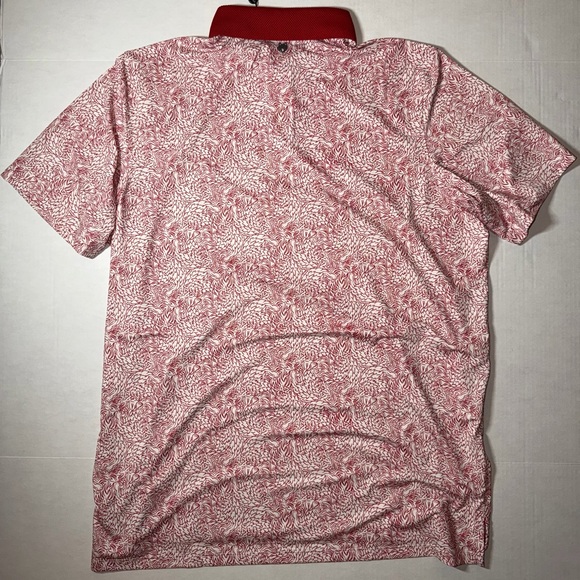 Greyson Red and White Patterned Polo Shirt - Picture 4 of 5